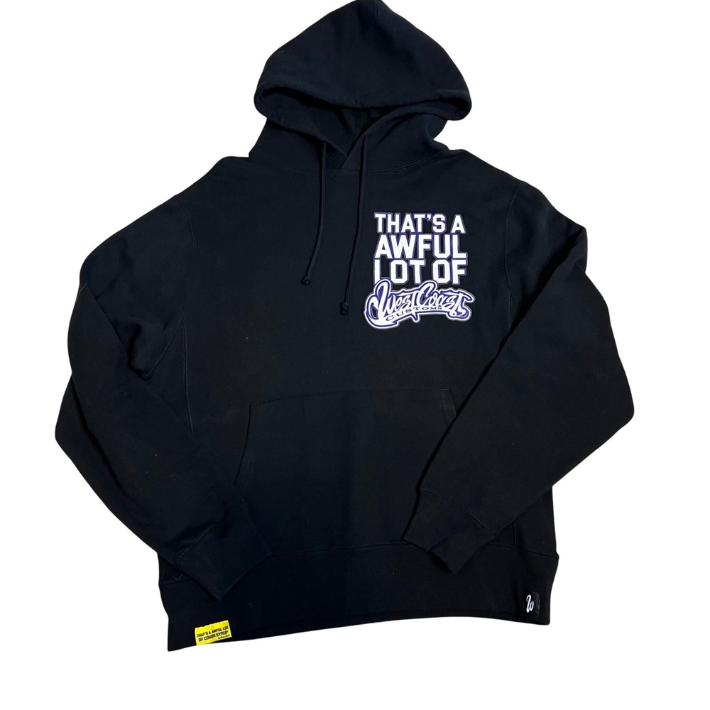 Thats A Awful Lot Of Cough Syrup Hoodie XL West Coast Customs Black Airbrush NEW